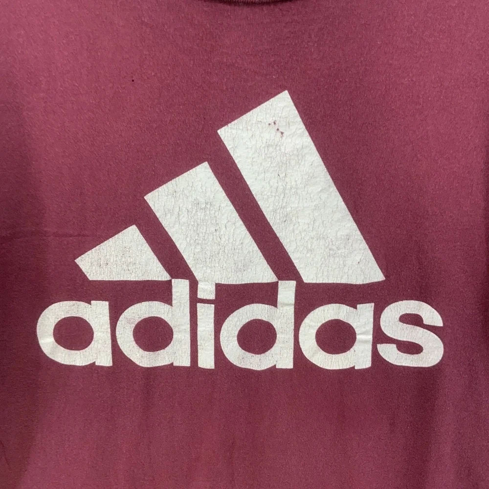 Adidas The Go To Tee Mens Sz L Red Maroon‎ Athletic Logo